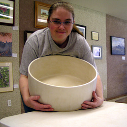 Large handbuilt ceramic pot